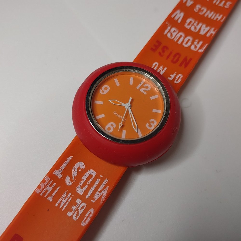 Orange Slap Band Watch
